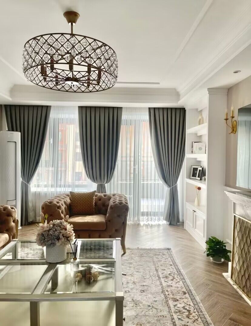 Post-Modern Raindrop Crystal Chandelier Rectangle / round Light for Living Room / dining Table