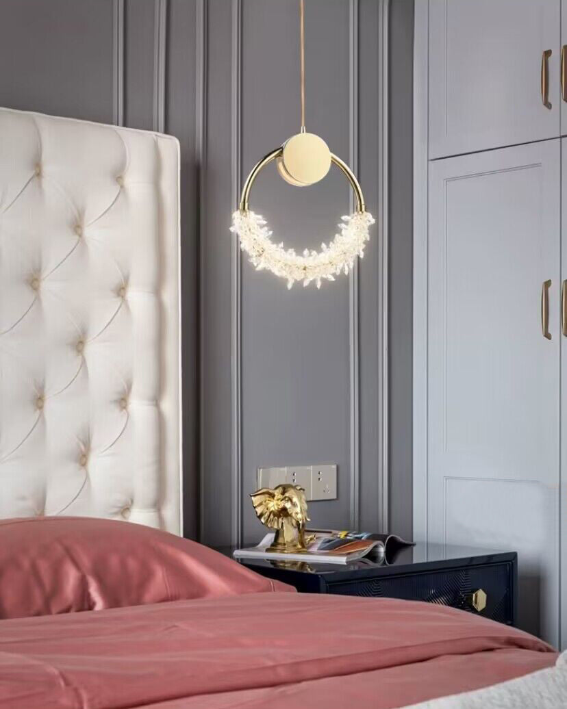 Modern Crystal Butterfly Pendant Light with Gold / chrome Finish Stainless Steel Frame LED