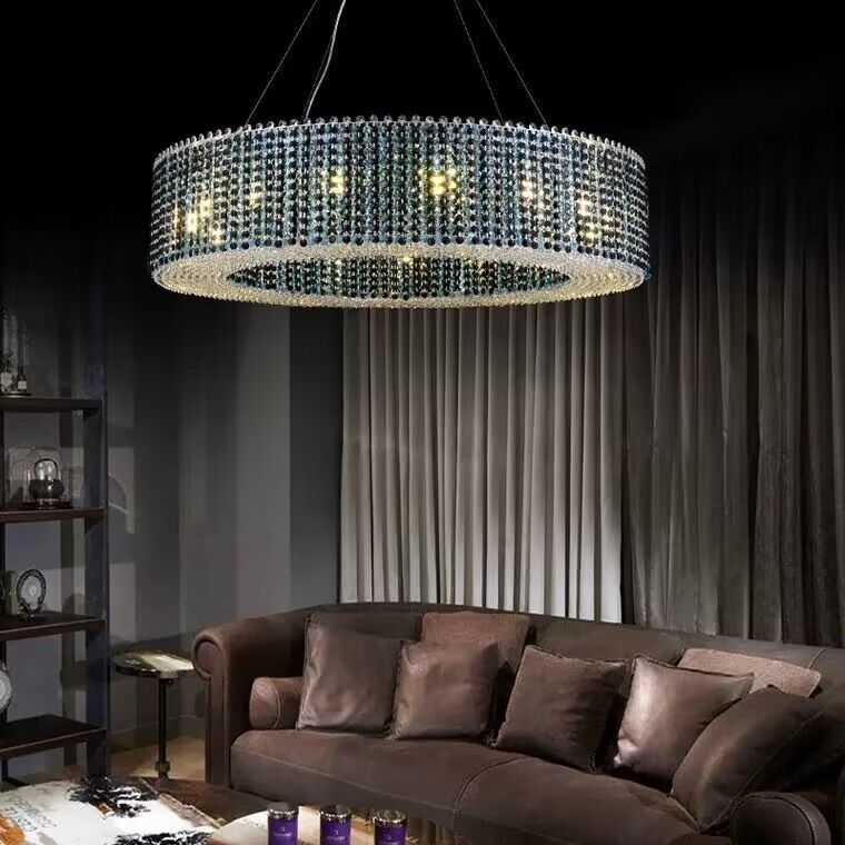 Italian Modern Light Luxury Round Crystal Chandelier Decorative Light for Living Room / dining Room