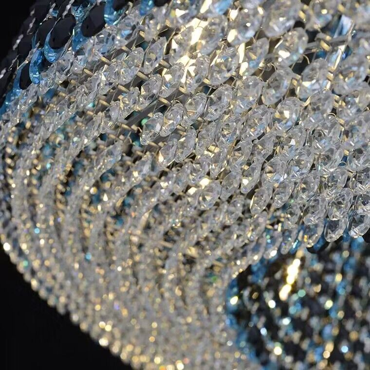 Italian Modern Light Luxury Round Crystal Chandelier Decorative Light for Living Room / dining Room