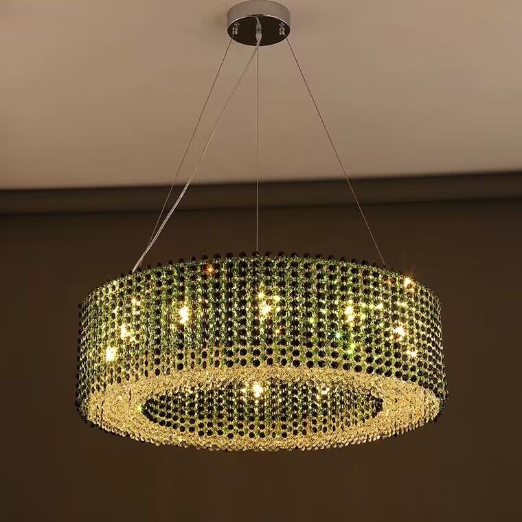 Italian Modern Light Luxury Round Crystal Chandelier Decorative Light for Living Room / dining Room