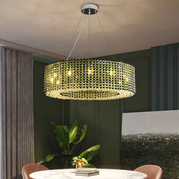 Italian Modern Light Luxury Round Crystal Chandelier Decorative Light for Living Room / dining Room