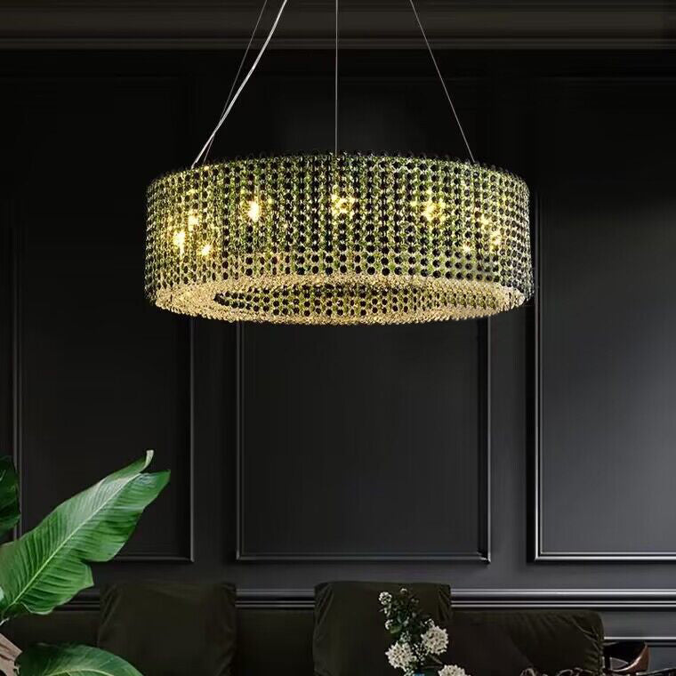 Italian Modern Light Luxury Round Crystal Chandelier Decorative Light for Living Room / dining Room