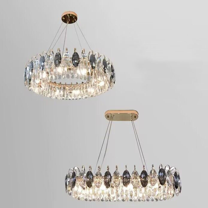 Luxurious K9 Crystal Chandelier Modern Ceiling Light Fixtures Set for Living Room / dining Room