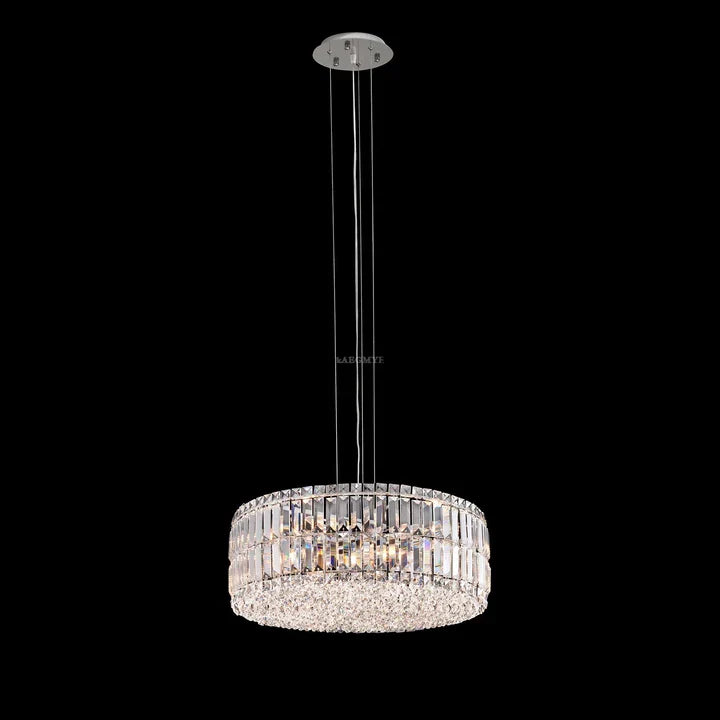 Modern Silver Ceiling Round / rectangle Crystal Chandelier Set for Living Room / dining Room / Bedroom