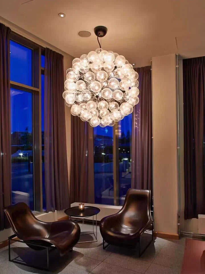 Italian Designer Creative Glass Ball Chandelier Scandinavian Dandelion Hallway / entryway / staircase Light