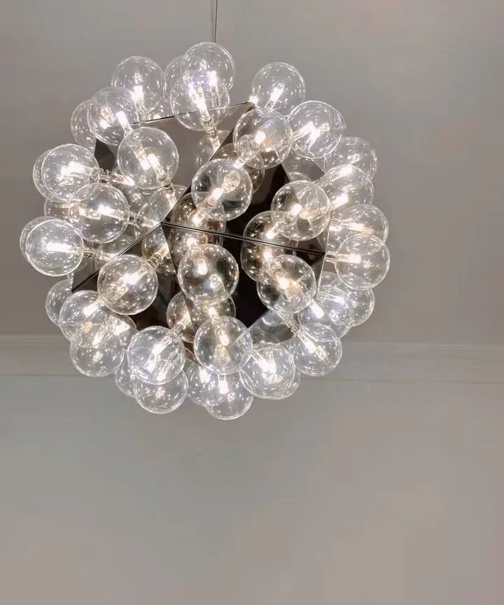 Italian Designer Creative Glass Ball Chandelier Scandinavian Dandelion Hallway / entryway / staircase Light
