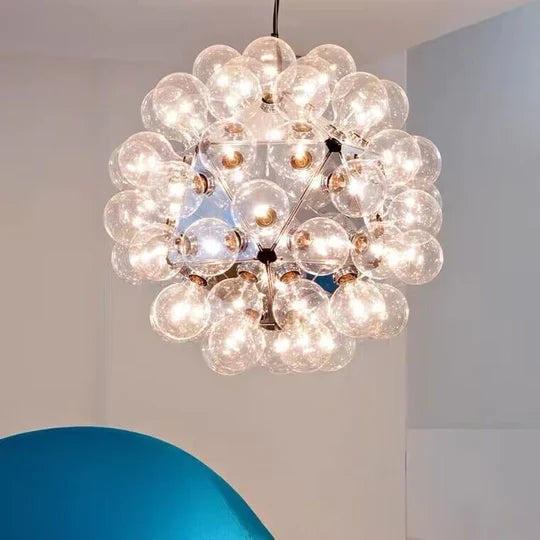 Italian Designer Creative Glass Ball Chandelier Scandinavian Dandelion Hallway / entryway / staircase Light