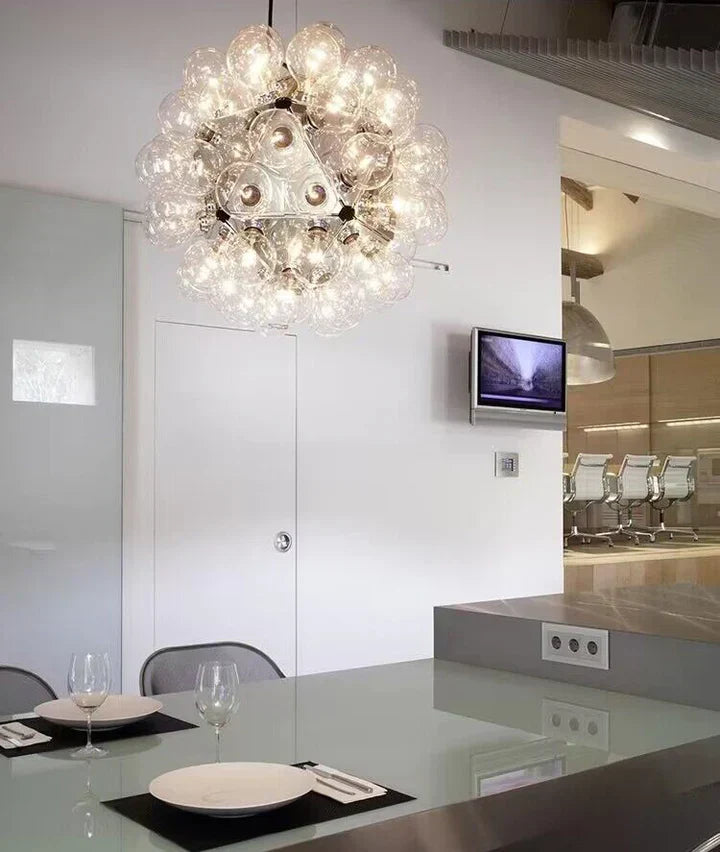 Italian Designer Creative Glass Ball Chandelier Scandinavian Dandelion Hallway / entryway / staircase Light