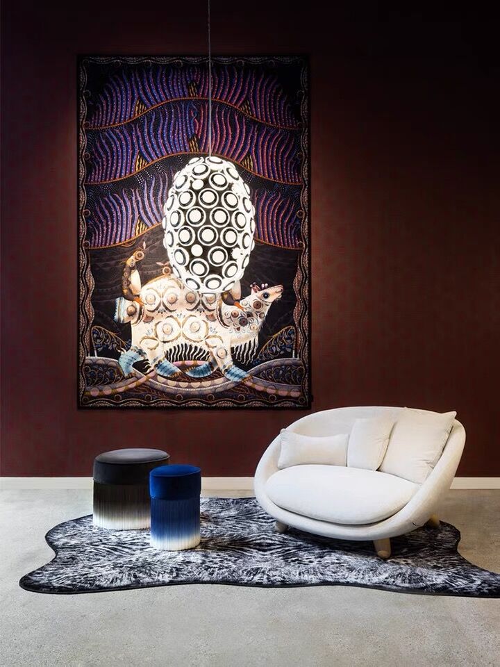 Modern Art Egg-Shaped Chandelier Iconic Eyes LED Pendant Light for Dining Room / living Room