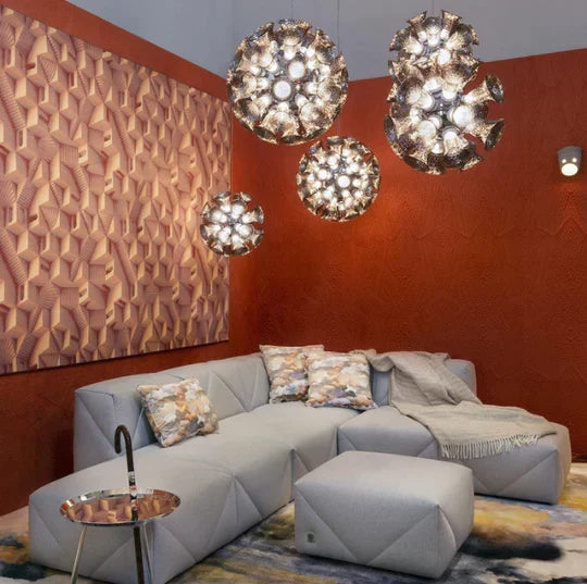 Extra Large Artistic Globe Morning Glory Chandelier Modern Designer Chalice Suspension Pendant Light for