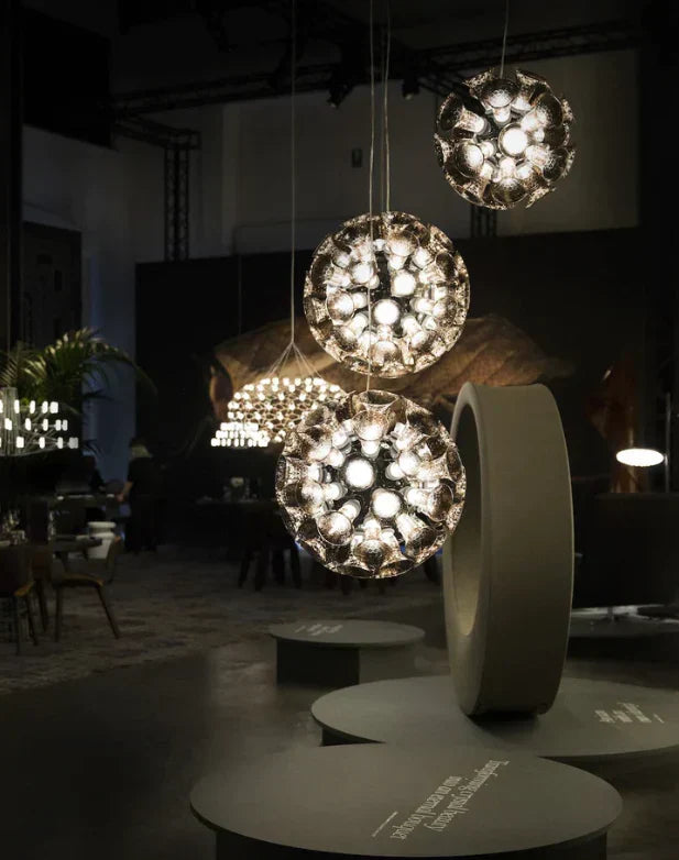 Extra Large Artistic Globe Morning Glory Chandelier Modern Designer Chalice Suspension Pendant Light for