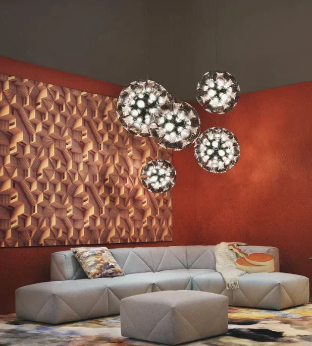 Extra Large Artistic Globe Morning Glory Chandelier Modern Designer Chalice Suspension Pendant Light for