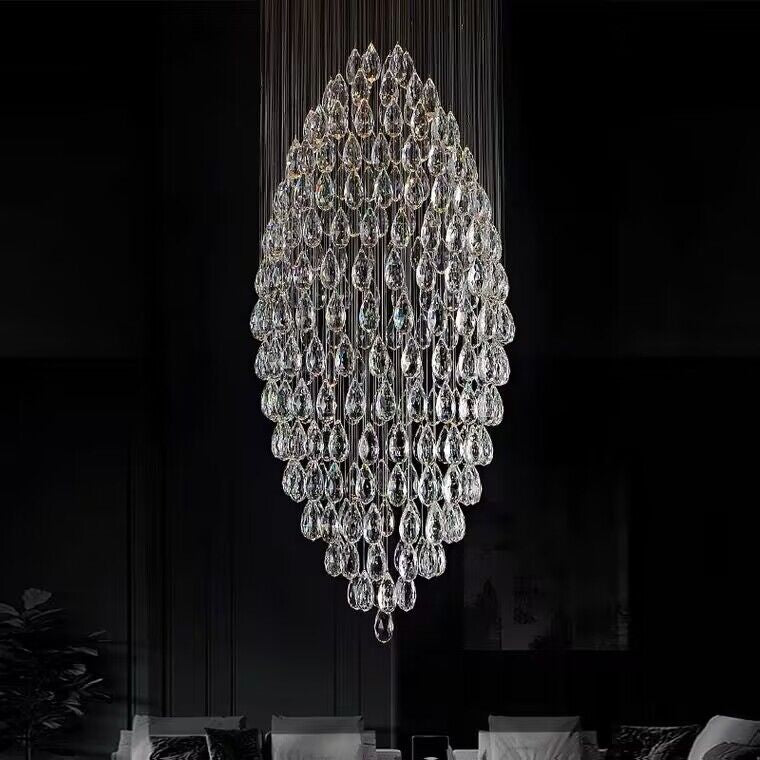 Extra Large Modern Ball Ceiling Crystal Chandelier for Staircase / big-Foyer,hallway,entryway