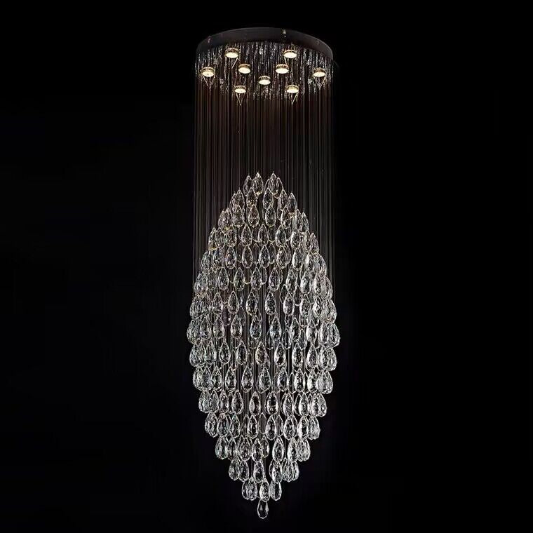 Extra Large Modern Ball Ceiling Crystal Chandelier for Staircase / big-Foyer,hallway,entryway