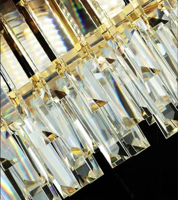 Extra Large Modern Multilayer Pendant Chandelier in Gold Finish Luxury Light for Large Staircase / duplex /