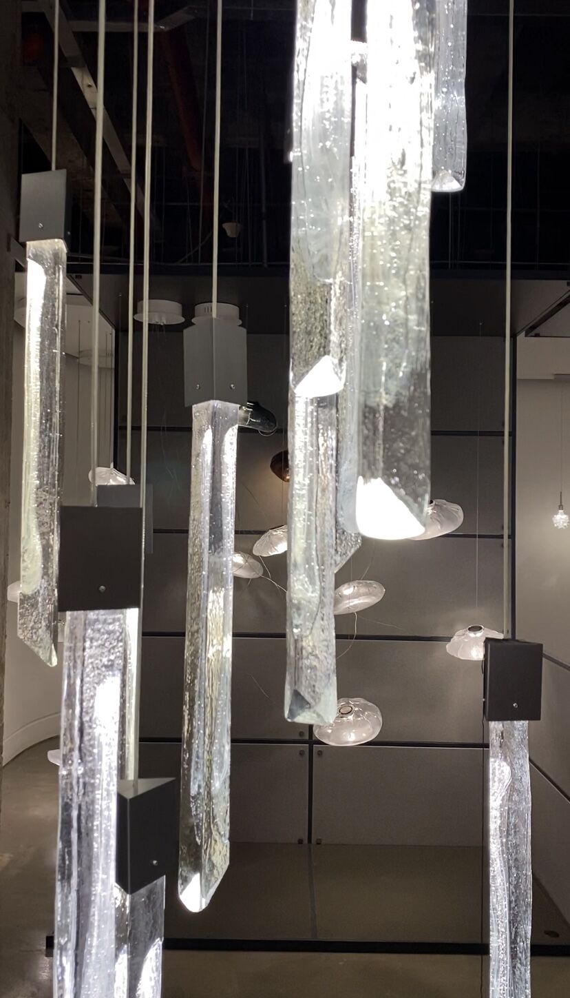 Modern Ash Black Round / rectangle Crystal Sticks Chandelier for Dining Room / living Room / staircase