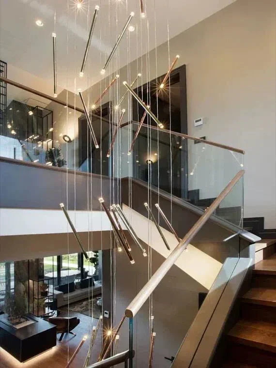 Modern Italian Creative Art Sticks Ceiling Chandelier for Living Room / staircase / hotel Lobby