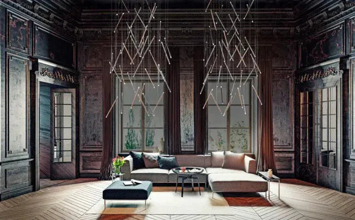 Modern Italian Creative Art Sticks Ceiling Chandelier for Living Room / staircase / hotel Lobby