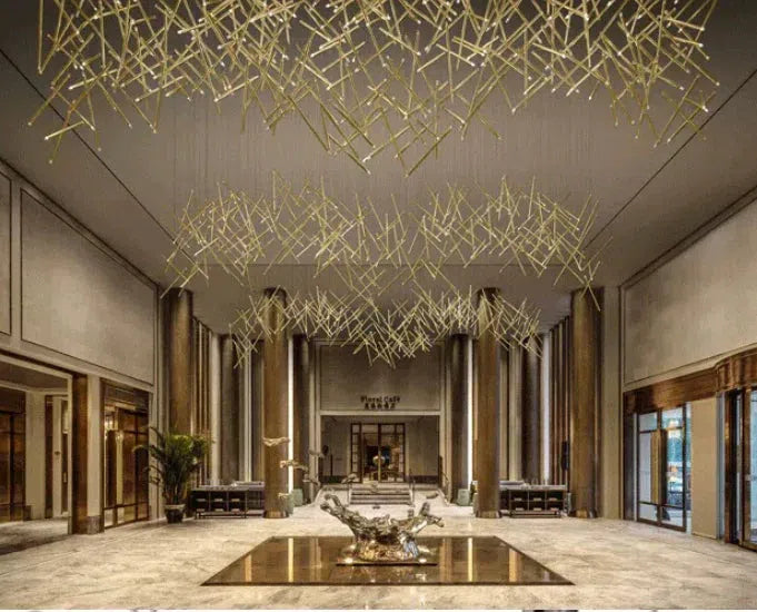Modern Italian Creative Art Sticks Ceiling Chandelier for Living Room / staircase / hotel Lobby