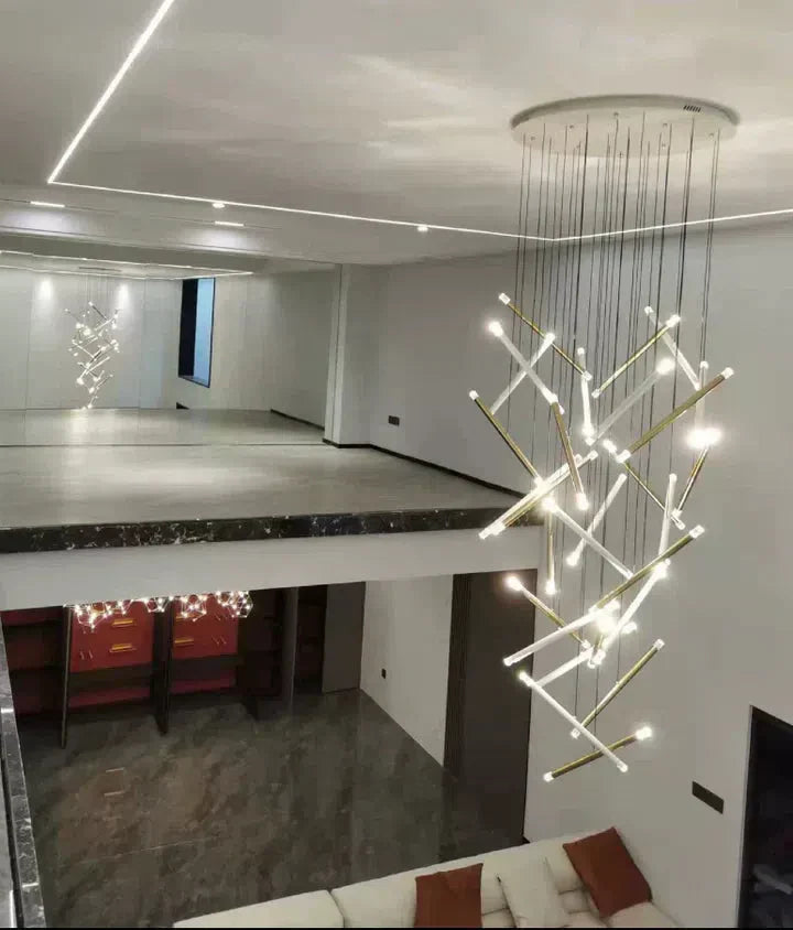 Modern Italian Creative Art Sticks Ceiling Chandelier for Living Room / staircase / hotel Lobby
