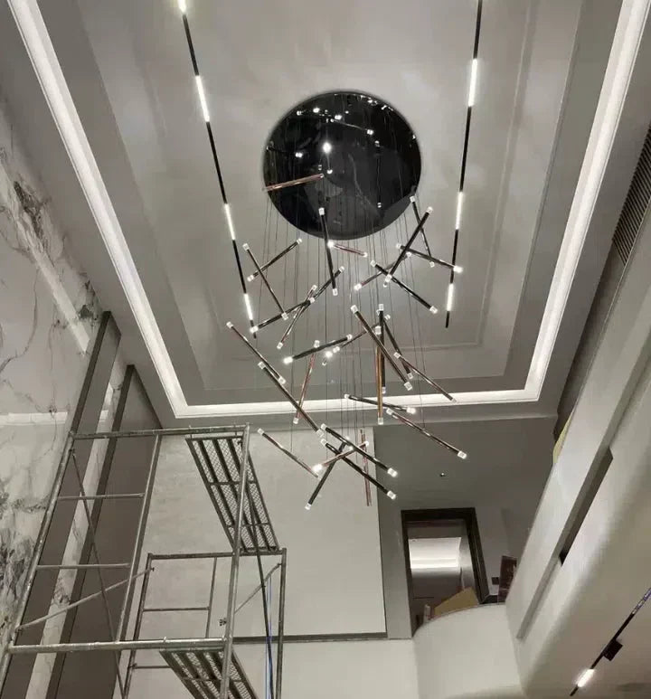Modern Italian Creative Art Sticks Ceiling Chandelier for Living Room / staircase / hotel Lobby