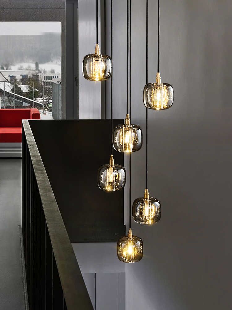 Post-Modern Extra-Long Pendant Light Fixtures for Staircase / high-Ceiling Space / foyer