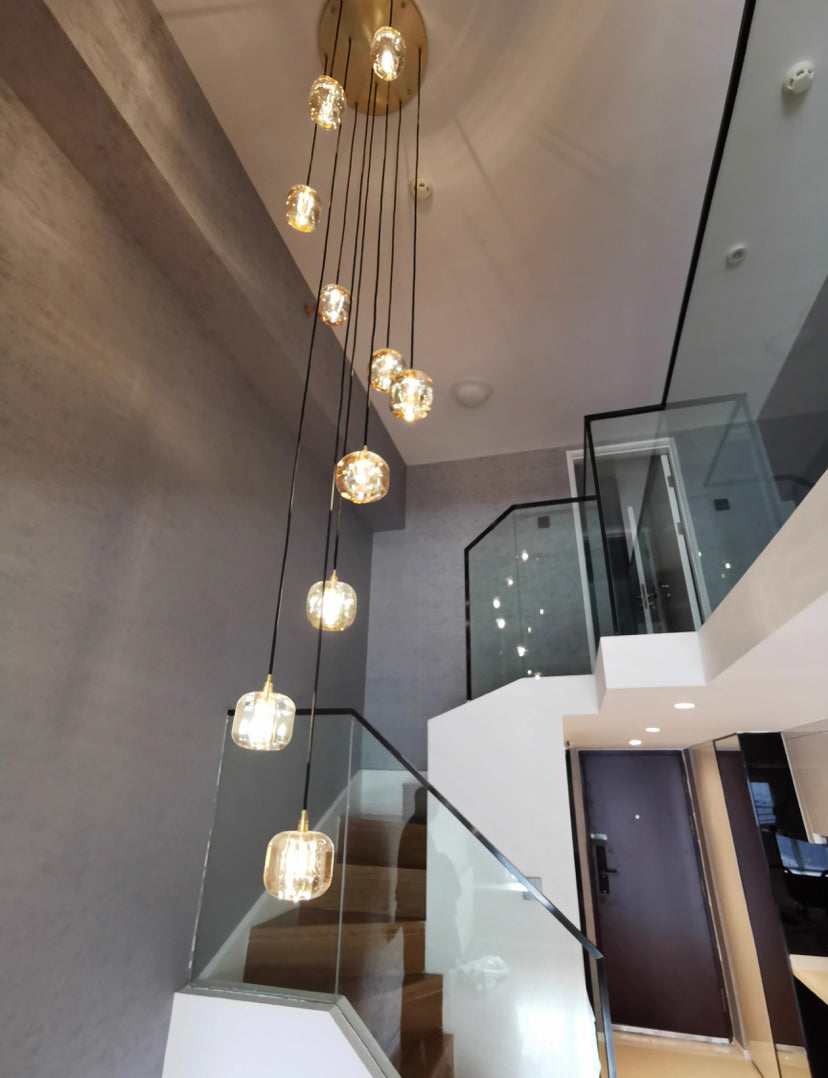 Post-Modern Extra-Long Pendant Light Fixtures for Staircase / high-Ceiling Space / foyer