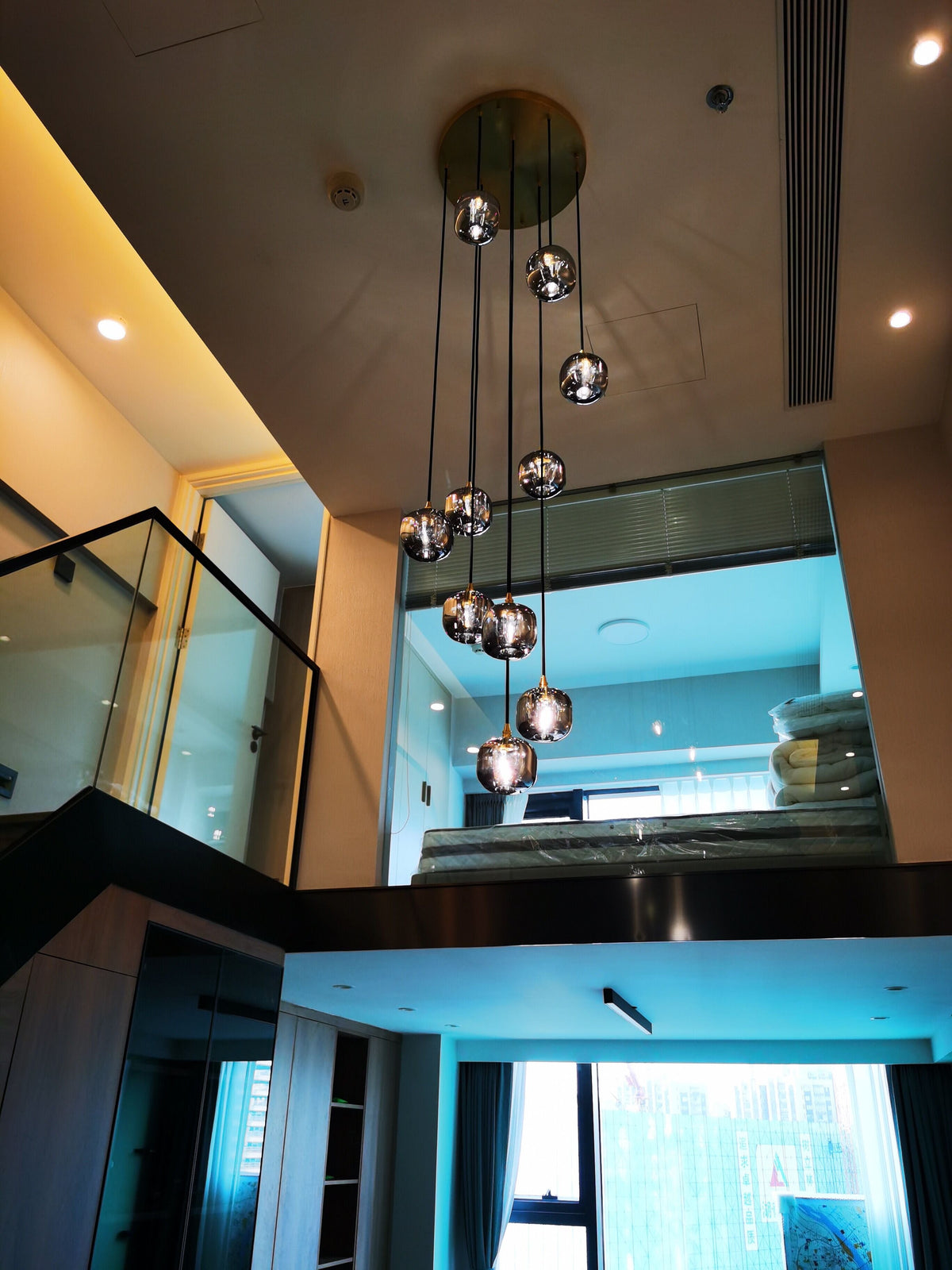 Post-Modern Extra-Long Pendant Light Fixtures for Staircase / high-Ceiling Space / foyer