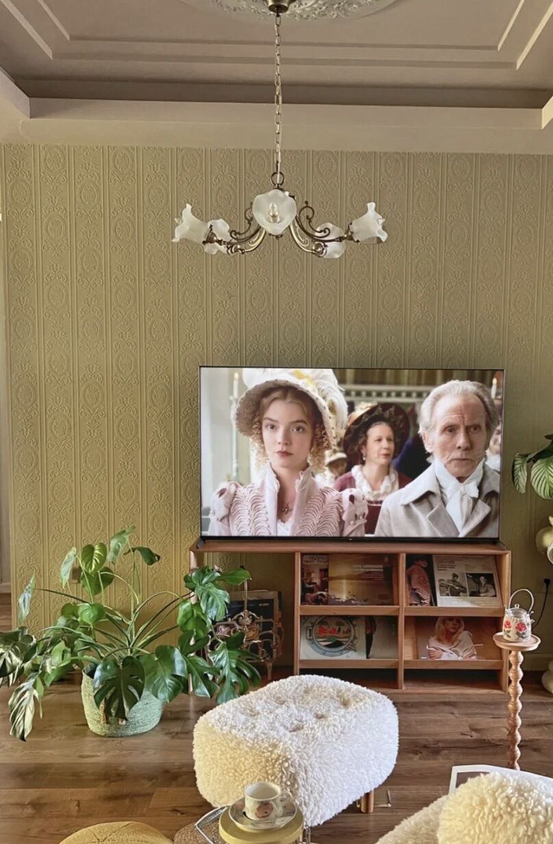 American Retro Vintage Flower Branch Glass and Copper Chandelier for Bedroom and Living Room