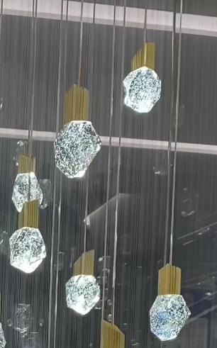 Extra Large Modern Light Luxury Creative Crystal Chandelier for 2-Story / duplex Buildings Staircase