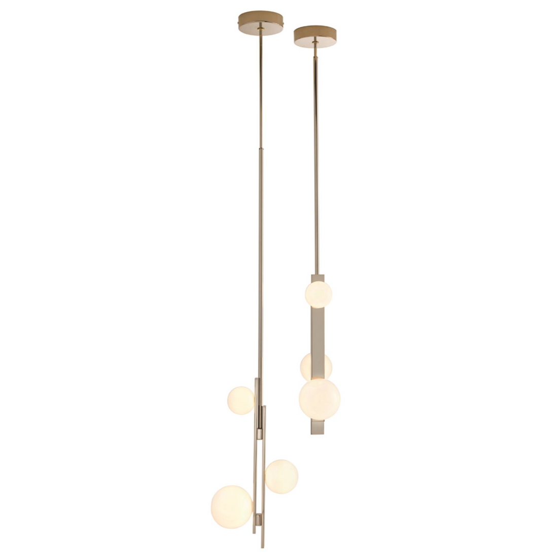 Modern 3-Light Glass Ball Chandelier for Low-Ceiling