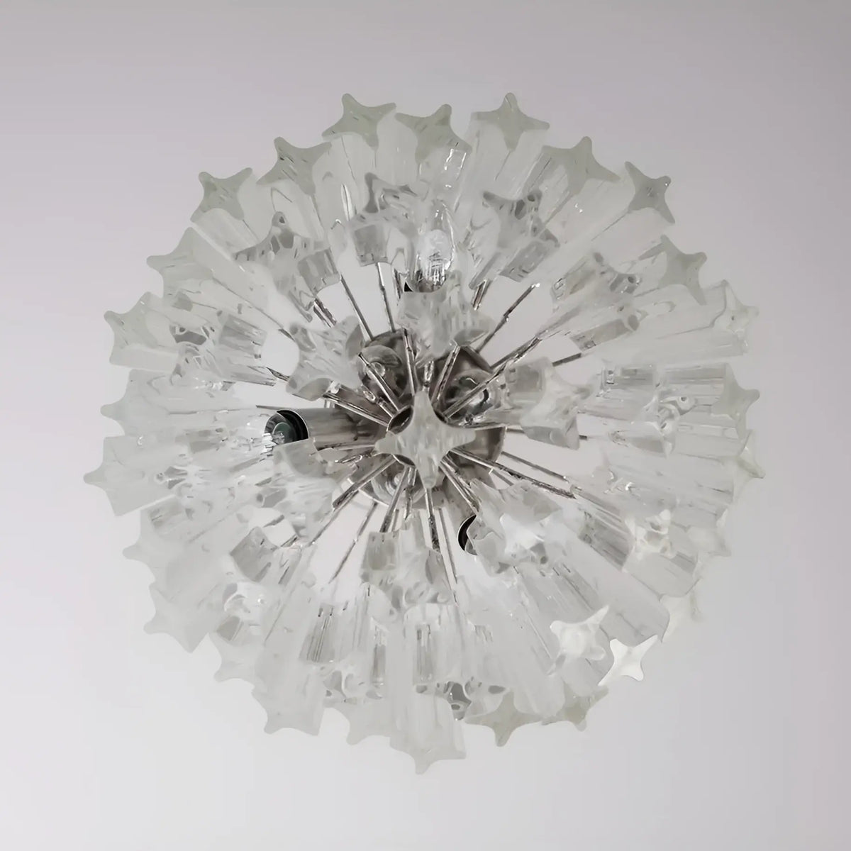 Quadriedri Murano Prisms Transparant Chandelier