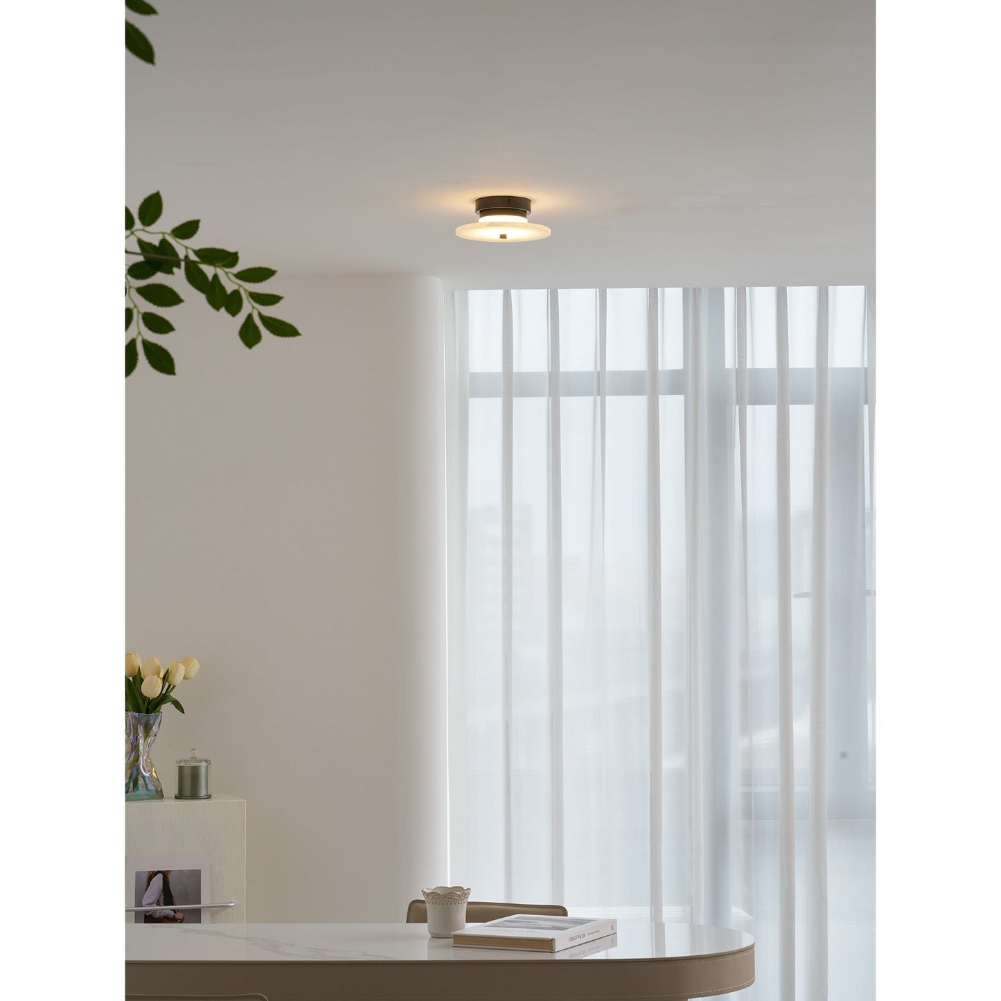 Ankeny Alabaster Ceiling Lamp - Vakkerlight