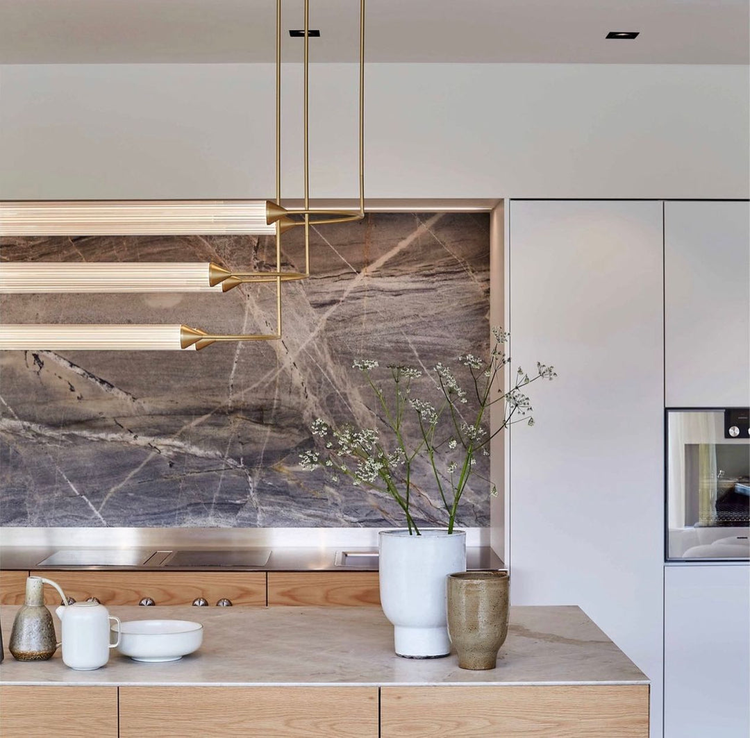 Minimalism Brass Ellipse LED Chandelier Horizontal Design for Kitchen Island and Dining Room