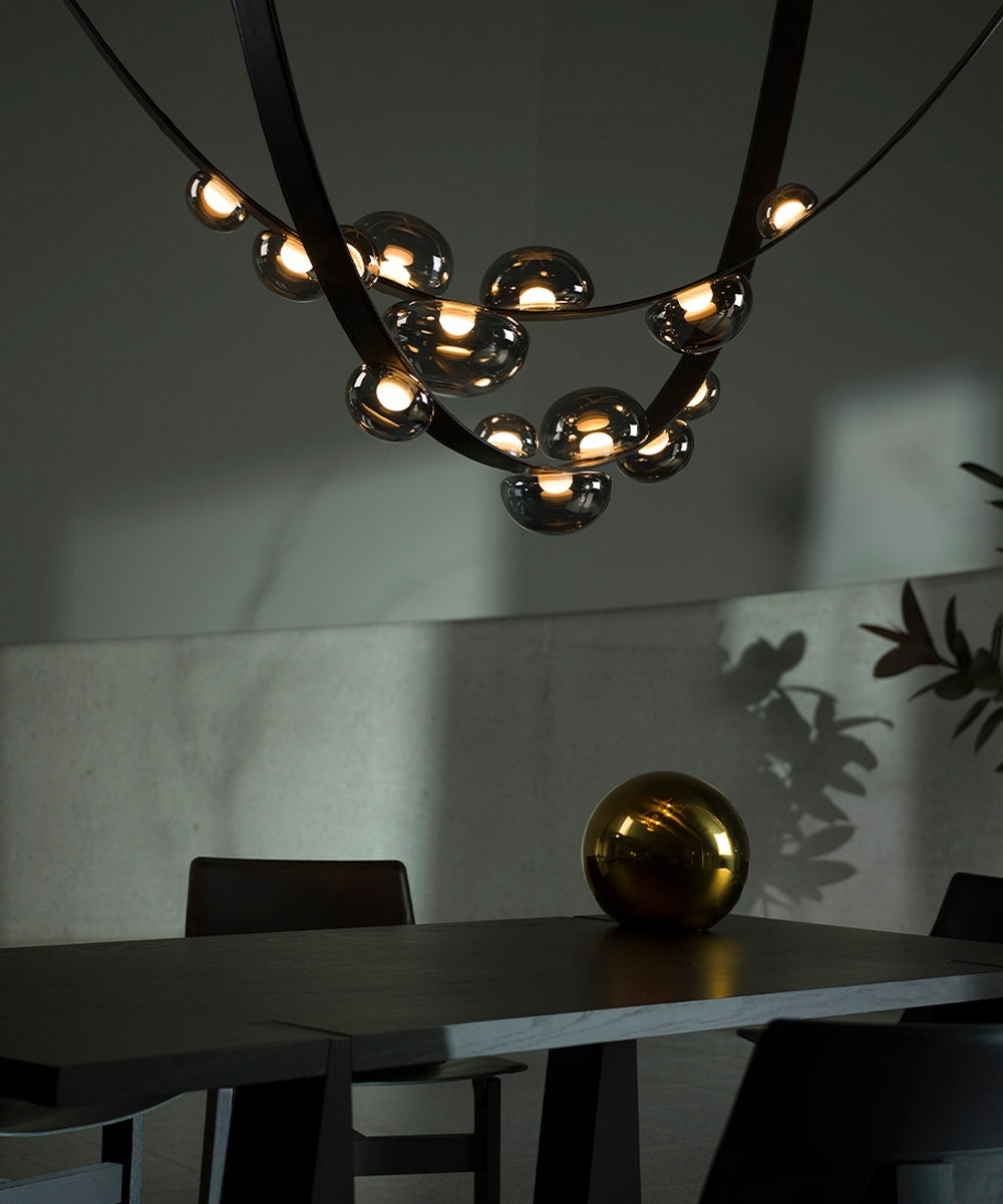 Minimalist Leather Belt Chandelier for Dining / living Room