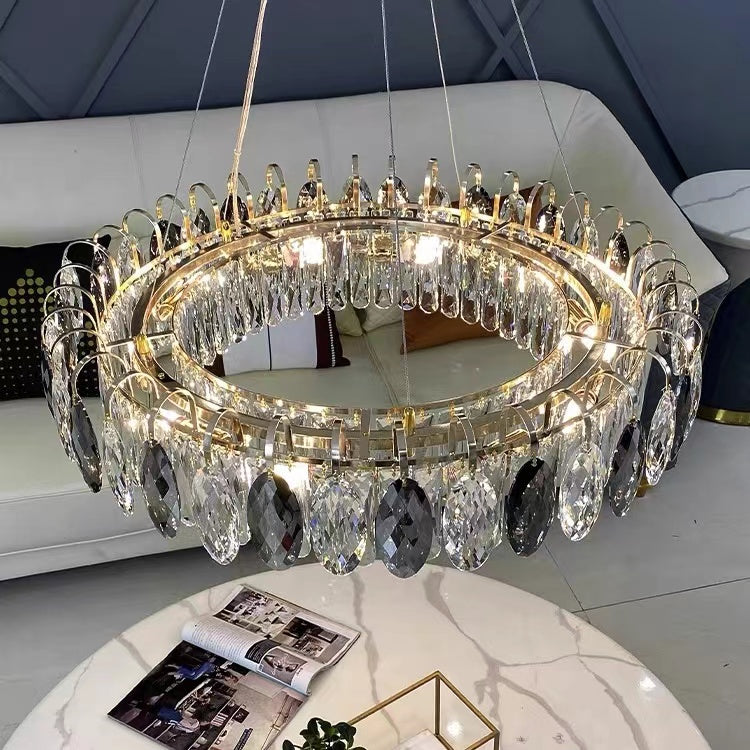 Luxurious K9 Crystal Chandelier Modern Ceiling Light Fixtures Set for Living Room / dining Room