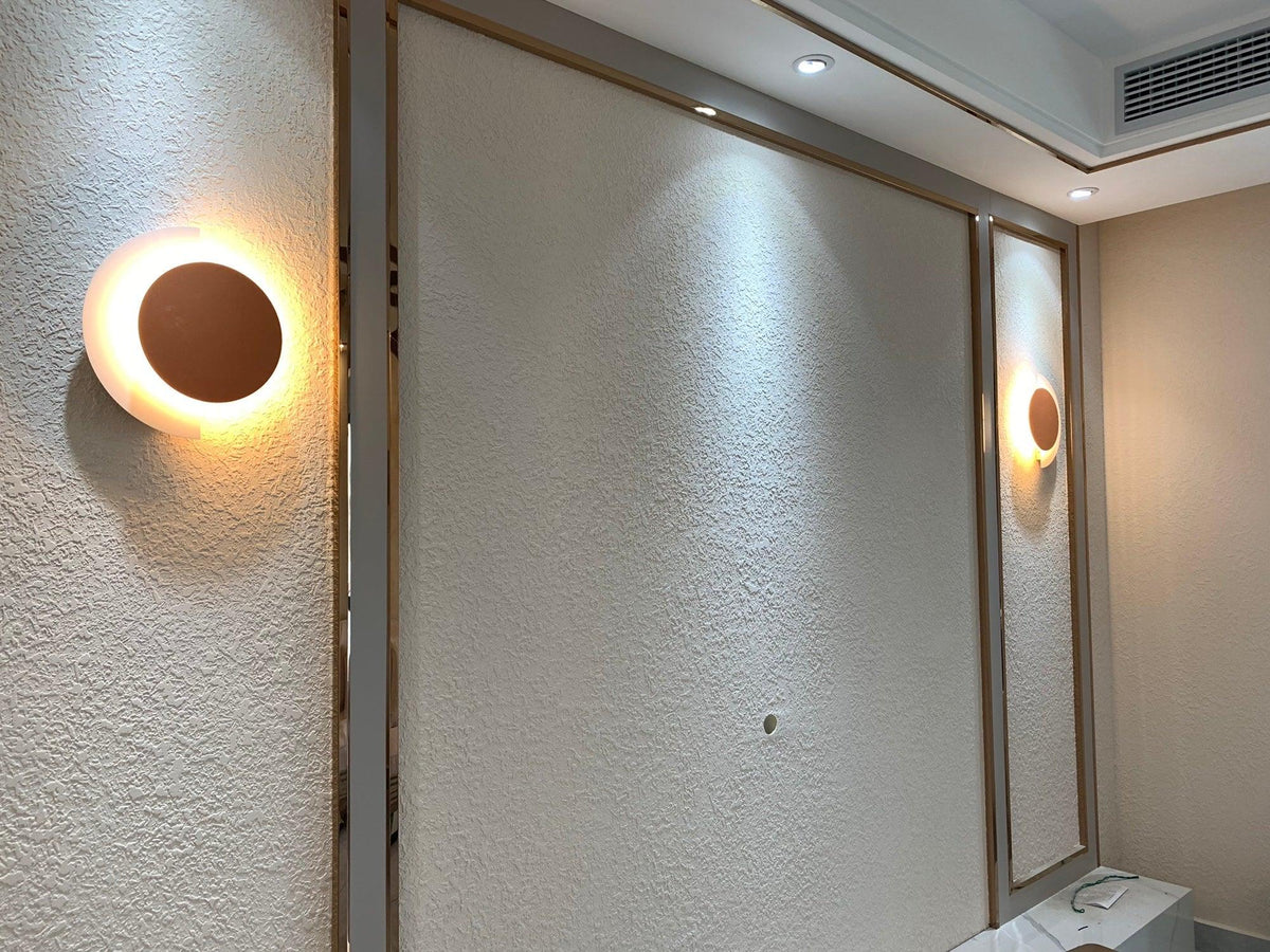 Rounded Abstract Art Sconce