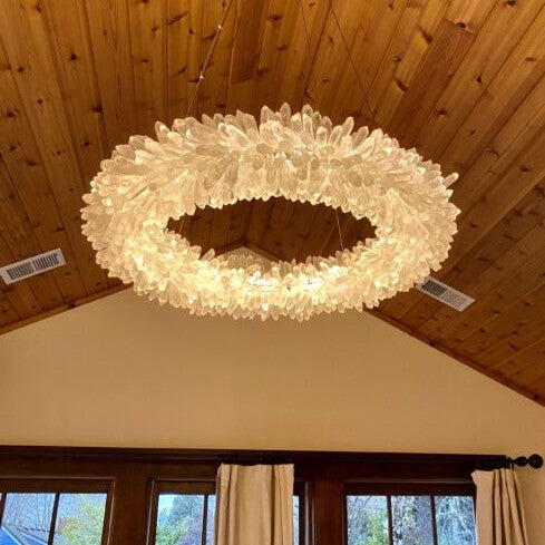Modern Round / oval / linear / square Natural Crystal Chandelier