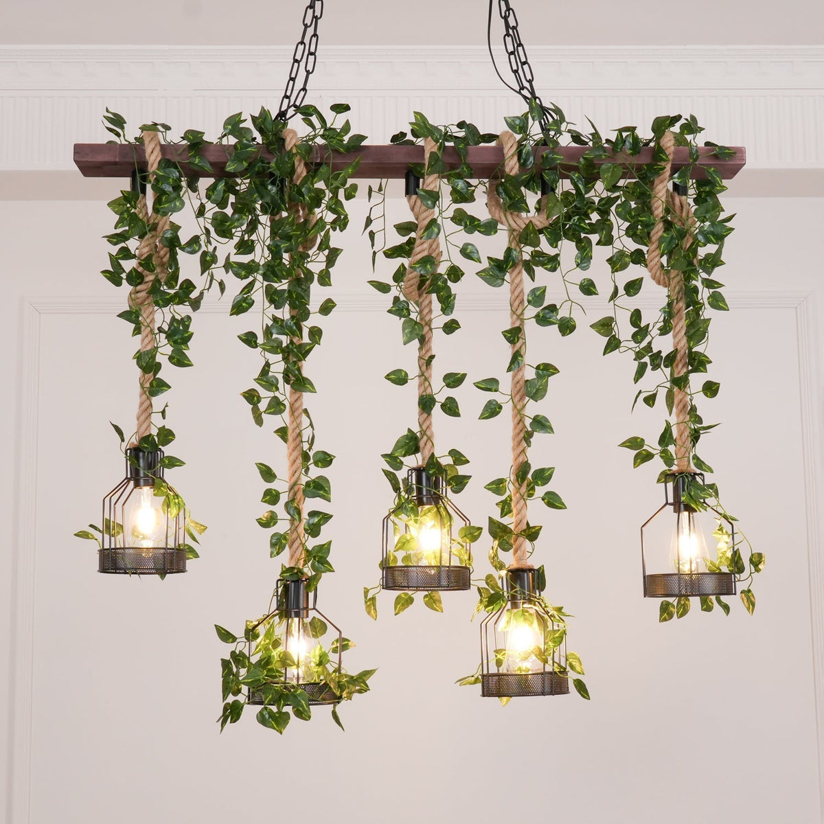 Rustic Wooden Chandelier