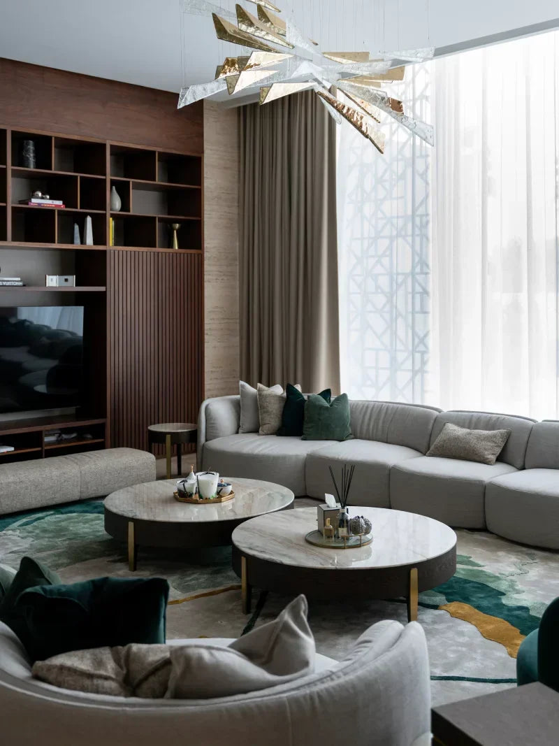 Luxury Icicle Glass and Metal Floating Chandelier with Elegant Finish for Living Room and Villa