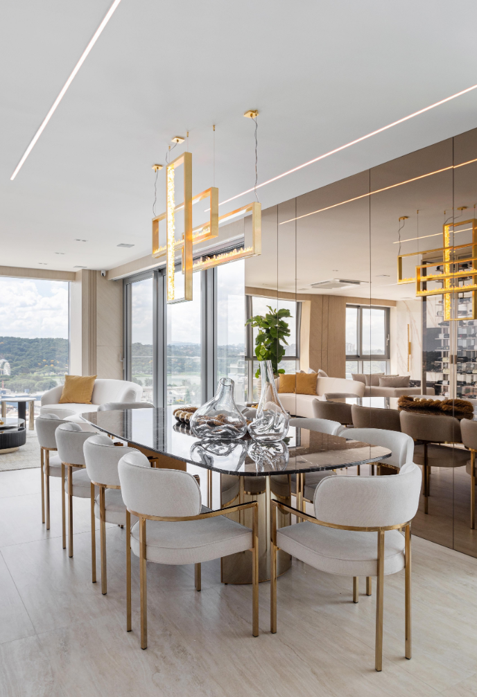 Modern Rectangular Natural Crystal Chandelier for Dining Room / kitchen Island