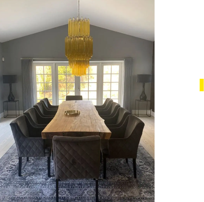 Murano Glass Chandelier – Triedri – 242 Prisms – Amber