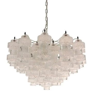 Murano Chandelier – 37 Glasses- Transparent