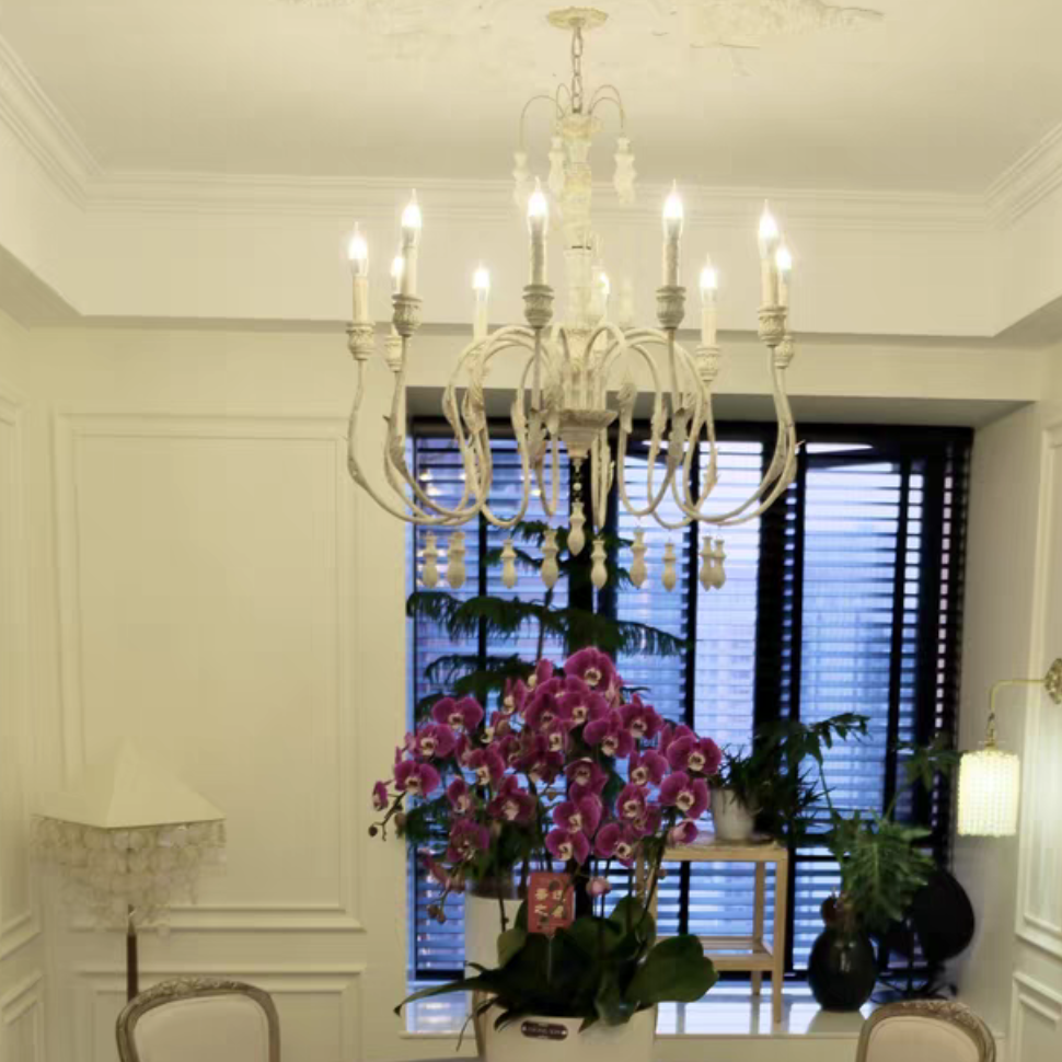 French Vintage Candle Chandelier for Living Room / bedroom