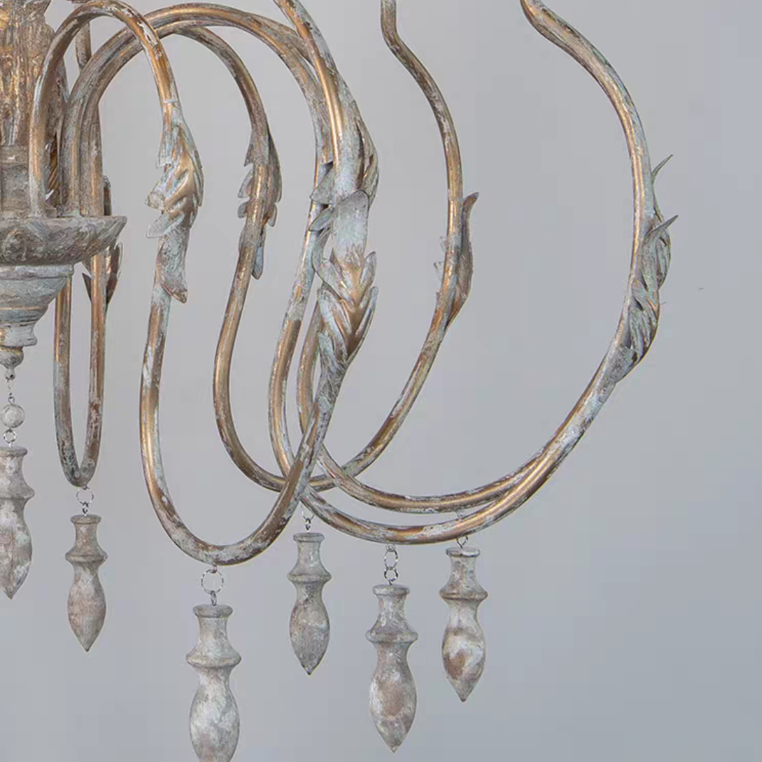 French Vintage Candle Chandelier for Living Room / bedroom