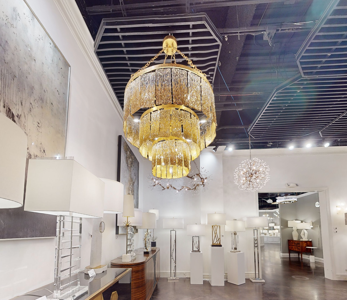 Twilight Sixteen-Light Slumped Glass Chandelier