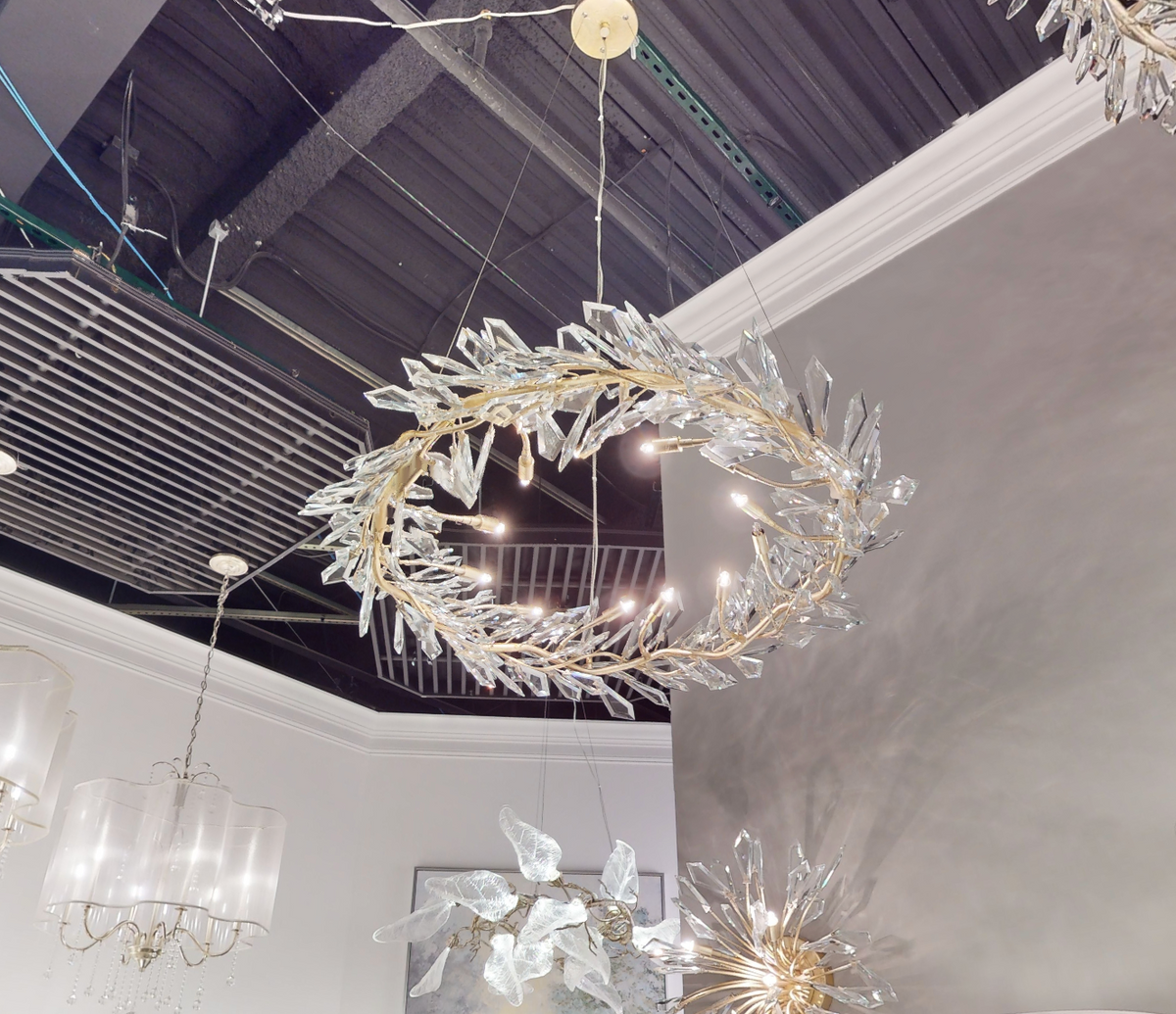 Kotta Twelve-Light Cut-Crystal Pendant Chandelier Ajc-9281