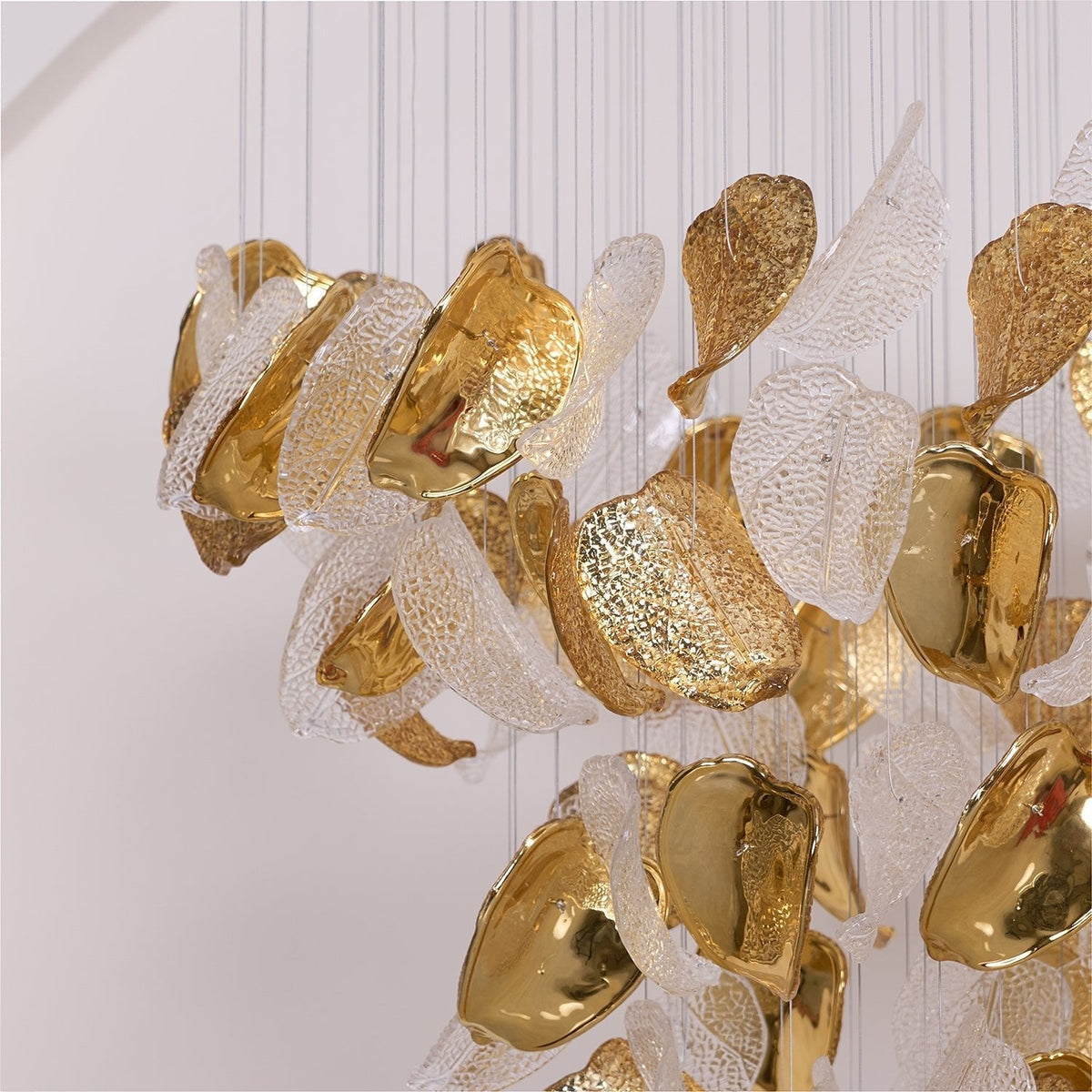 Galaxy Shake Leaves Crystal Spiral Chandelier