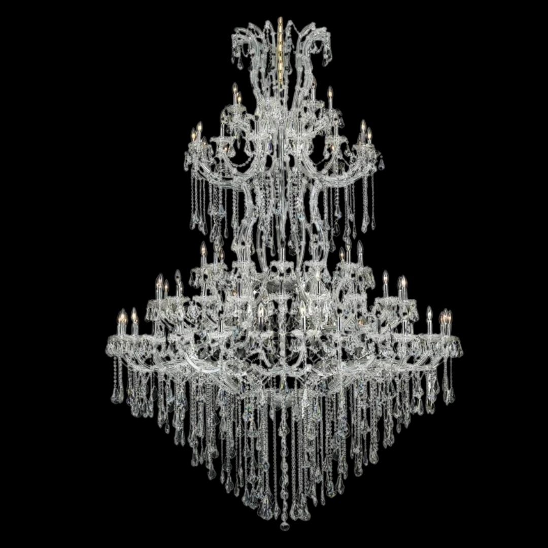 Traditional Candle-Shaped Crystal Chandelier with K9 Crystal Finish for Staircase Foyer Living